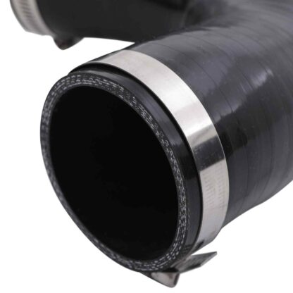 Direct replacement for the OEM plastic hose that is prone to crack and leak with age and heat cycles