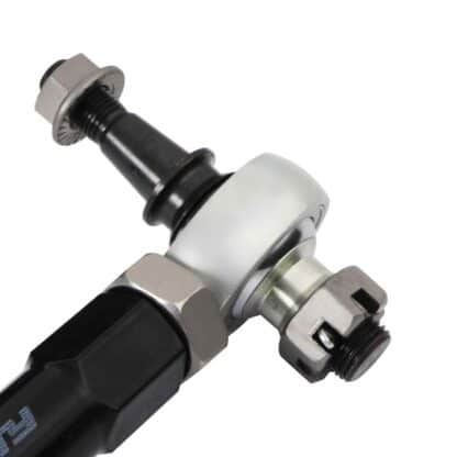Bearing mounted inner pivot points rather than bushes to reduce static friction and improve suspension performance