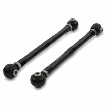 Bearing mounted inner pivot points rather than bushes to reduce static friction and improve suspension performance