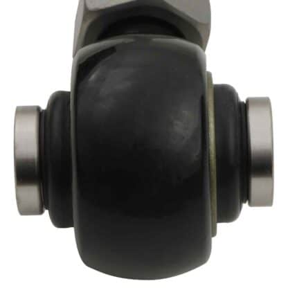 Bearing mounted inner pivot points rather than bushes to reduce static friction and improve suspension performance