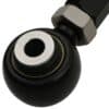 Spherical bearing mounted inner pivot points rather than bushes to reduce static friction and improve suspension performance