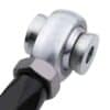 Bearing mounted inner pivot points rather than bushes to reduce static friction and improve suspension performance