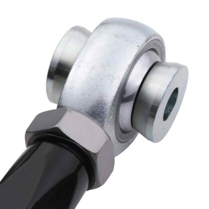 Bearing mounted inner pivot points rather than bushes to reduce static friction and improve suspension performance