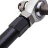 Bearing mounted inner pivot points rather than bushes to reduce static friction and improve suspension performance