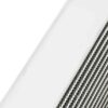 Tube and fin design for good heat transfer properties with low weight and low pressure drop across its core.