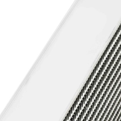 Tube and fin design for good heat transfer properties with low weight and low pressure drop across its core.