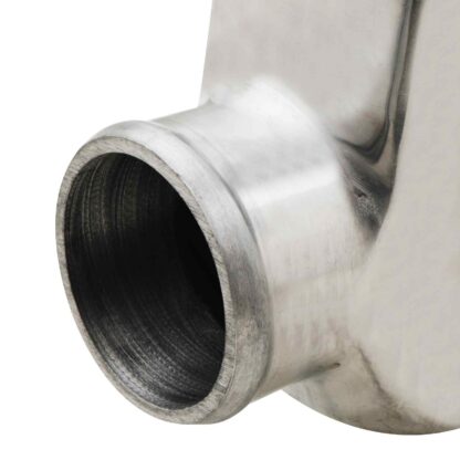 Hand welded intercooler with polished finish side tanks