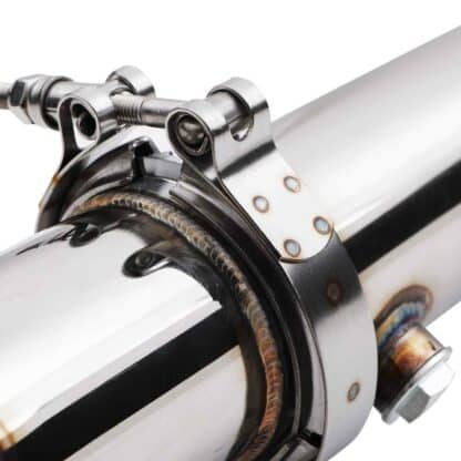 More free flowing to allow for decreased turbo lag and increased power capacity