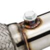 Built-in flexi reducing strain on the exhaust system