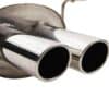 3″ Polished tailpipes designed to fit the OEM rear valance