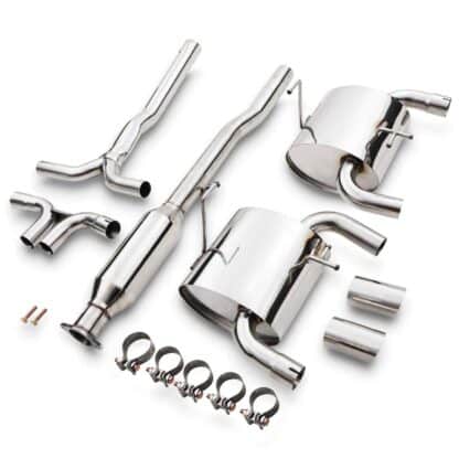 2.5″ dividing into 2 x 2″ bore with twin 2.75″ tailpipes