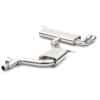 slash cut tailpipes to fit with the shape of the rear valance