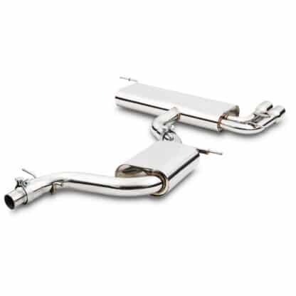 slash cut tailpipes to fit with the shape of the rear valance