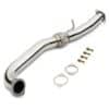 3″ Bore throughout narrowing to 2.75″ to fit the OEM and most aftermarket exhausts