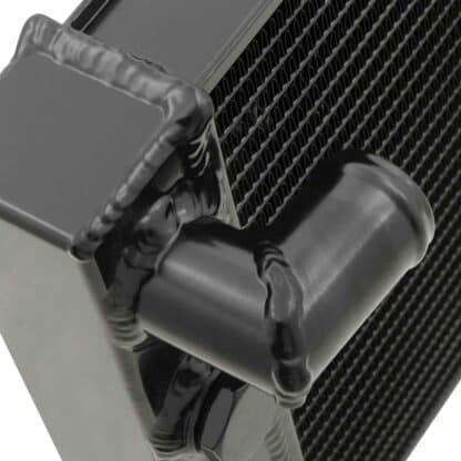Twin core aluminium core will achieve up to 30% more cooling capability than the standard radiator