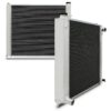 Twin channel aluminium core will achieve up to 30% greater cooling capacity than the standard item