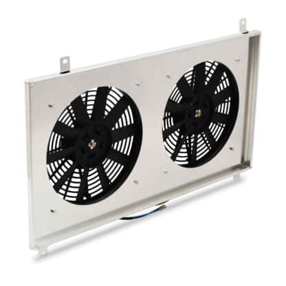 Supplied complete with two 12v 80w electric fans – 11″ straight blade design