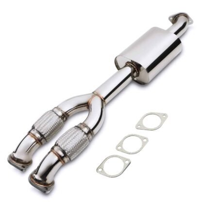 Removes the restrictive catalytic converter to increase horsepower capabilities