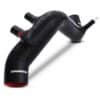 Black silicone reinforced intake hose.