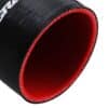 Black silicone reinforced intake hose.