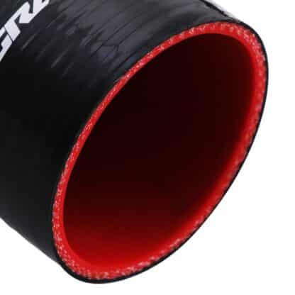 Black silicone reinforced intake hose.