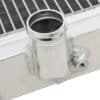 Twin channel aluminium core will achieve up to 30% more cooling capability than the standard radiator