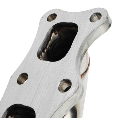 Fully polished with equal length branches to the turbo