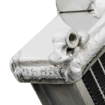 Twin channel aluminium core will achieve up to 30% more cooling capability than the standard radiator