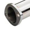 Pressed flange to fit with the OEM donut gasket and spring bolts