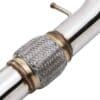 Built in flexi joint to help reduce strain on your exhaust components
