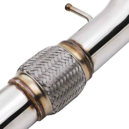 Built in flexi joint to help reduce strain on your exhaust components