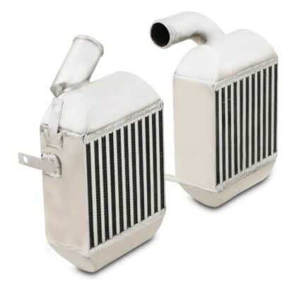 Tube and fin design for good heat transfer properties with low weight and low pressure drop across its core.