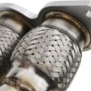 Built in flexi joints help reduce exhaust strain