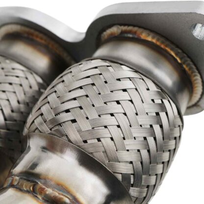 Built in flexi joints help reduce exhaust strain