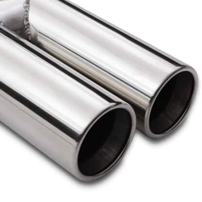 2.5″ throughout with dual 3.5″ tail pipes