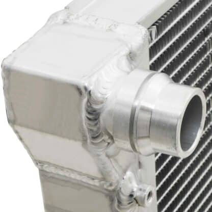 Twin aluminium core will achieve up to 30% more cooling capability than the standard radiator