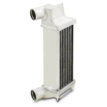 Tube and fin design for good heat transfer properties with low weight and low pressure drop across its core.