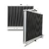 Twin core aluminium radiator will achieve up to 30% more cooling capability than the standard radiator