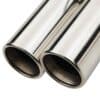 slash cut tailpipes to fit with the shape of the rear valance
