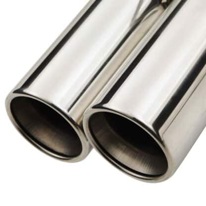 slash cut tailpipes to fit with the shape of the rear valance
