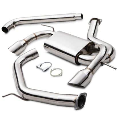 slash cut tailpipes to fit with the shape of the BTCC rear valance
