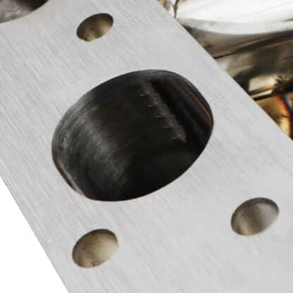 Improves gas flow by removing the restrictive catalytic converter