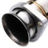 2.5″ Polished tailpipes designed to fit the OEM rear valance