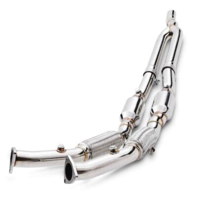 Gravity Performance sports cats are made to completely replace the stock catalytic converter reducing any restrictions. Our Performance sports cats improve throttle response and allow for improved exhaust flow