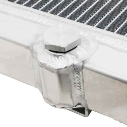 Twin aluminium core will achieve up to 30% more cooling capability than the standard radiator