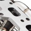 Removes the restrictive catalytic converter to improve gas flow through the entire system