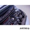 an increase of over 50% compared to the original and an increase of 106% in cross-sectional area. This increased volume and improved design works to reduce restriction and improve flow to the turbo. The kit also comes with a 76mm silicone hose ensuring the diameter is maintained all the way to the air box