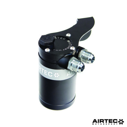 which allows the catch can to attach neatly in place.The can itself features an internal baffle and dipstick