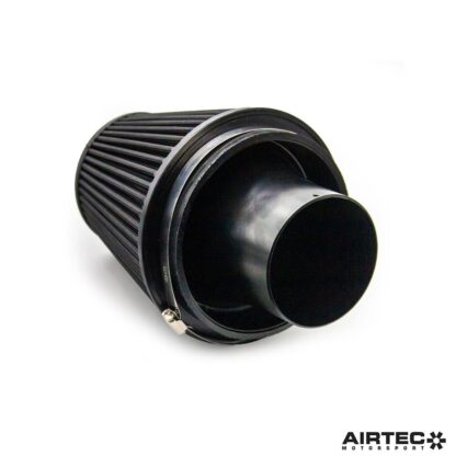 Gain power and loud waste gate chatter noise.Large cotton designed filter with specifically machined alloy trumpets for GT Turbos with 102mm