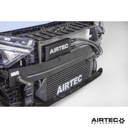 external oil cooler neatly behind the bumper with the limited space available. As a result